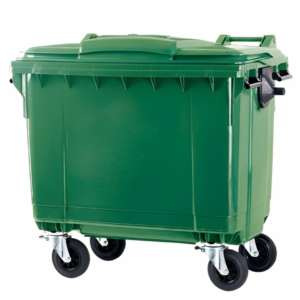 CONTENEDOR BASURA 660 LTS. VERDE-GRIS-AMARILLO.