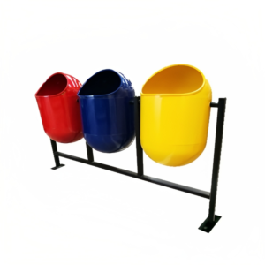 CONTENEDOR BASURA PEATONAL 3 CUERPOS