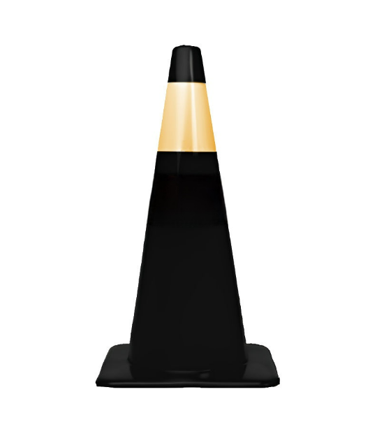 CONO 28" NEGRO - 1 CINTA ALTA INTENSIDAD