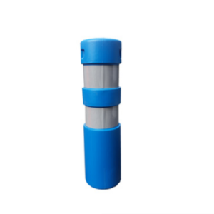 Hito Tubular Estático Azul 2 cintas reflectivas G° ING