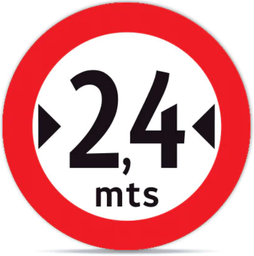 Ancho Maximo 24 mts