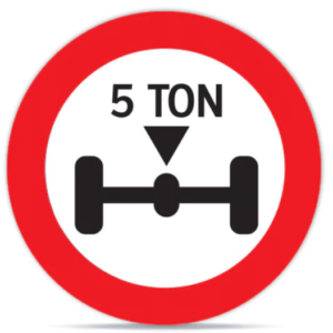 Peso Maximo por Eje 5 Ton