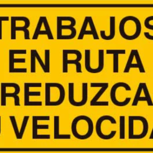 Trabajos en ruta reduzca velocidad